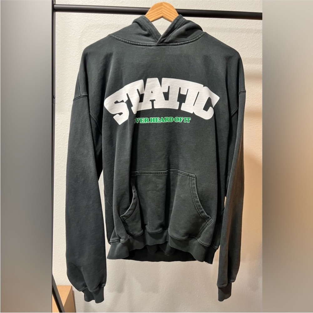 Static Black Hoodie for Men